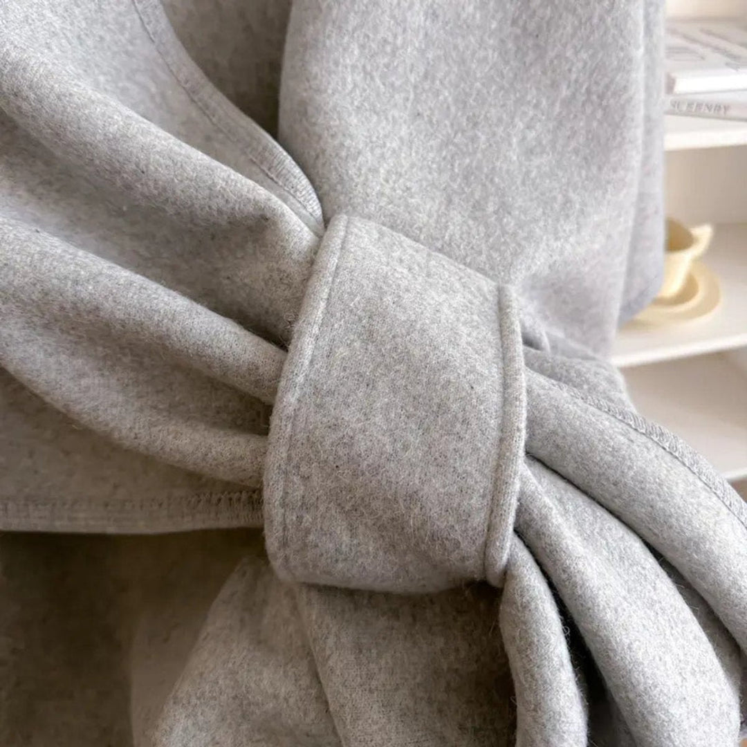 Ivy | Womens Wool Coat Windproof Poncho Shawl Open-Front Cape