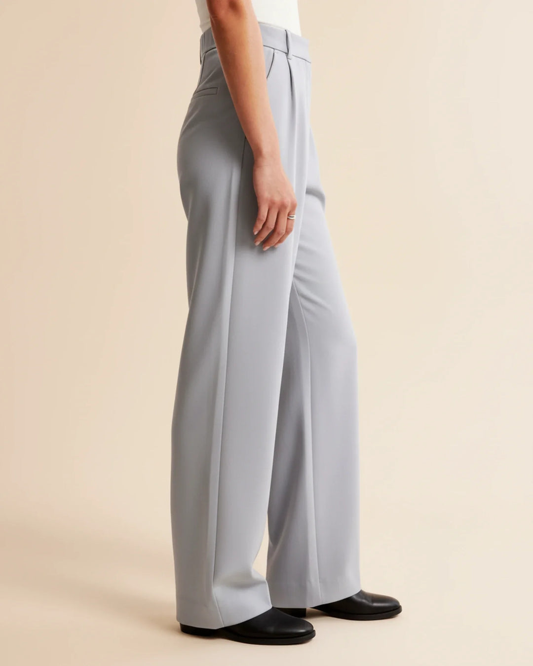 Amaya High Waist Pleated Leg Trousers with Tailored Fit