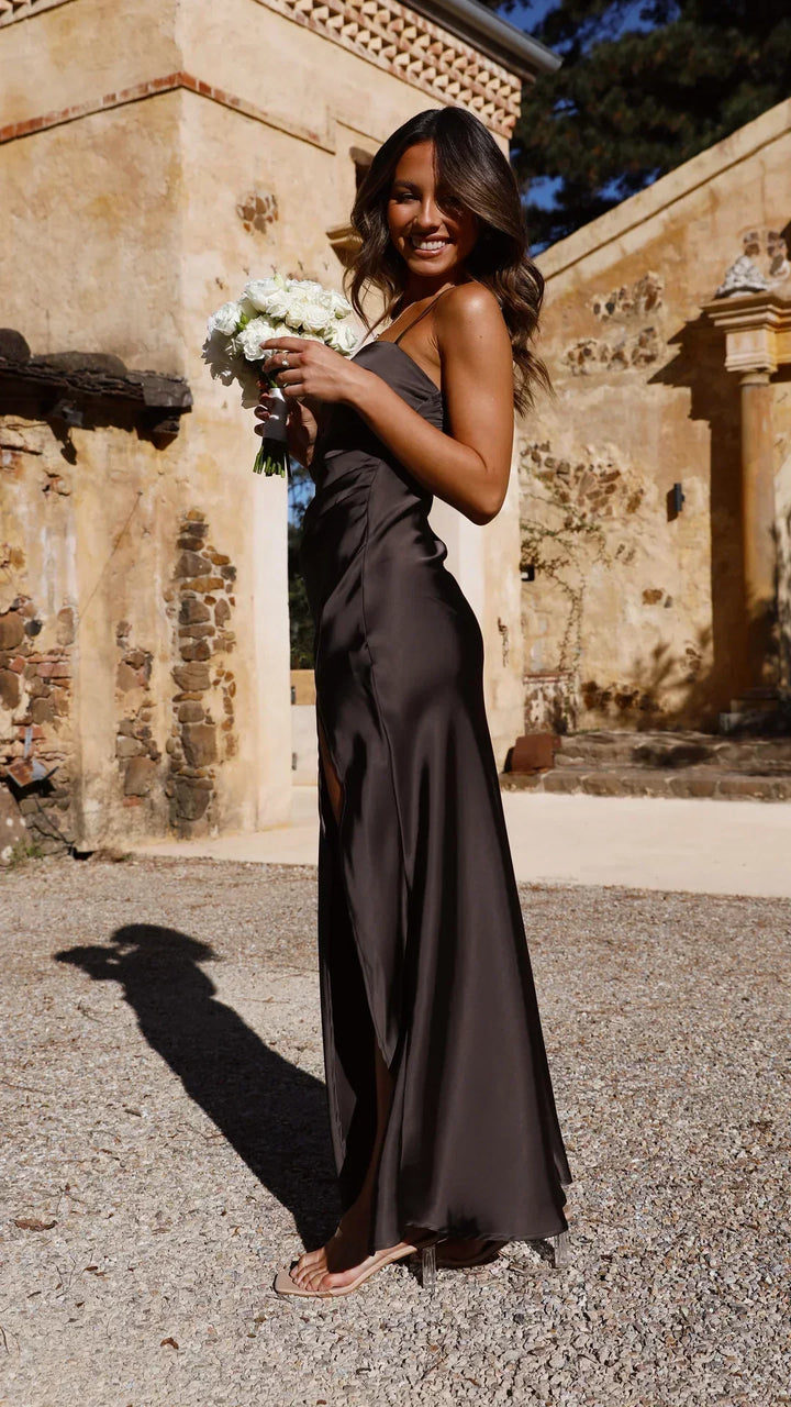 Emma Satin Slip Maxi Dress